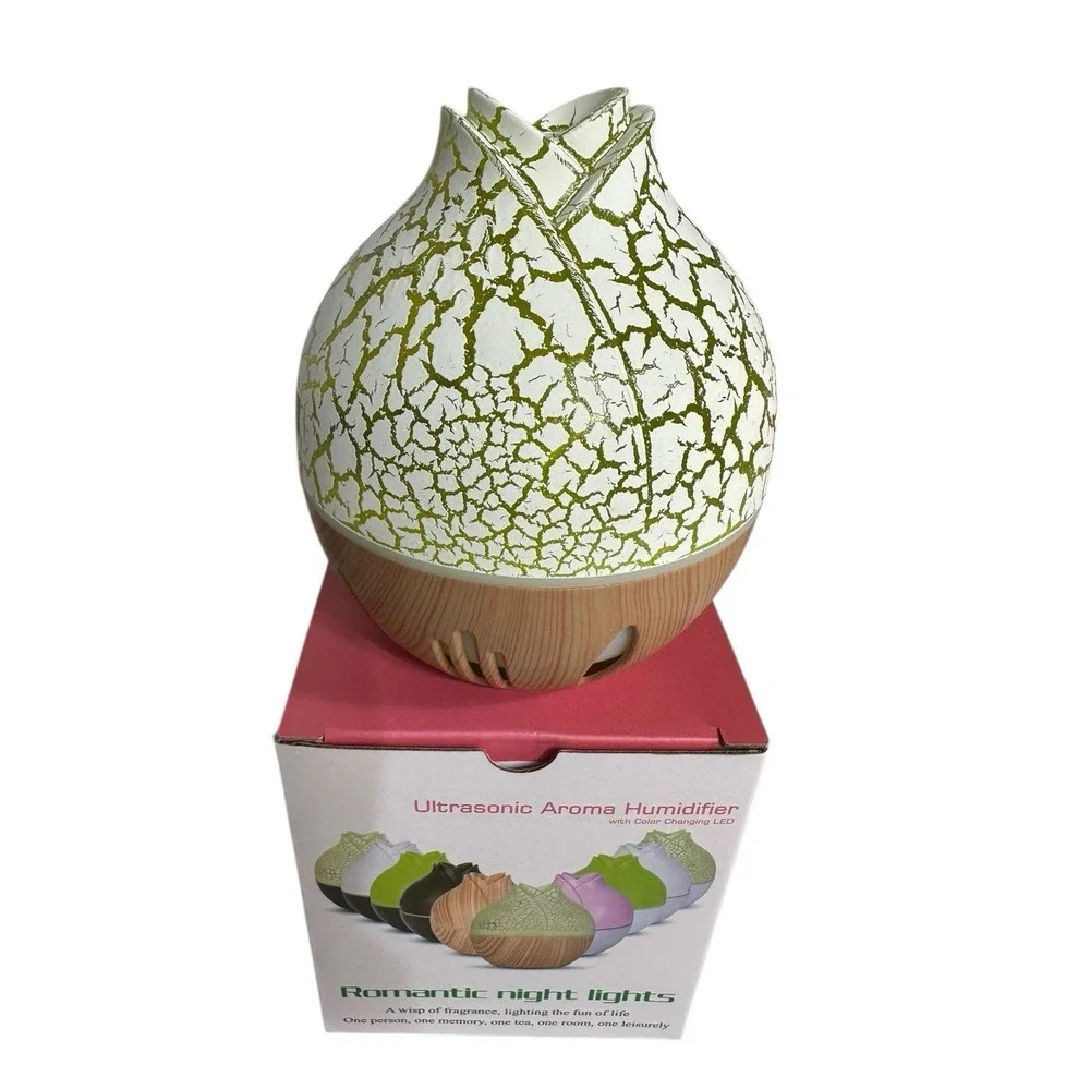 ultrasonic aroma humidifier color changing diffuser essential oil green brown
